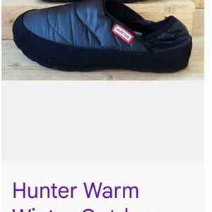 Hunter Quilted Black Slippers